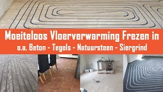 Vloerverwarming infrezen in beton [upl. by Anayaran]