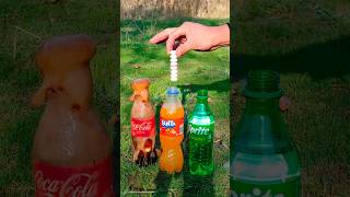 The power of Mentos 🔥 Fanta vs Sprite vs Cola is an explosive experiment with Mentos [upl. by Navy]