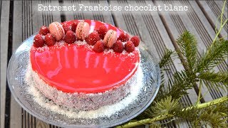 Entremet framboise chocolat blanc [upl. by Ayhay]