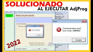 Solucionado Error de Comunicación AdjProg EPSON [upl. by Bunnie]