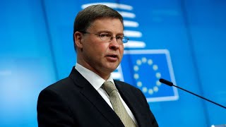 EU Willing to Cooperate With US on China Dombrovskis [upl. by Hairym]