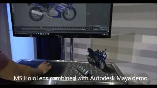 Microsoft HoloLens amp AutoDesk  Maya demo [upl. by Aileme]