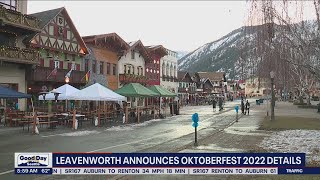 Leavenworth announces Oktoberfest 2022 details  FOX 13 Seattle [upl. by Rexanna431]