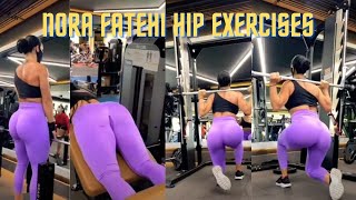 Nora Fatehi Hot Fitness Model Workout at Gym  Nora Fatehi Hip Exercises  Fitnezz of Bollywood [upl. by Standing]