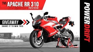 TVS Apache RR 310 First Ride Review  The New Contender Giveaway [upl. by Yearwood]