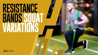 9 Resistance Band Squat Variations [upl. by Lonergan]