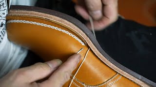 How Its MadeHandmade shoes with Norwegian stitching asmr [upl. by Lairbag]