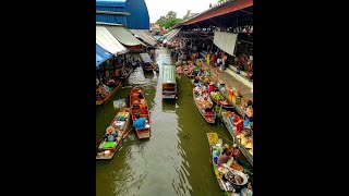 quotKhlong Lat Mayom Floating Marketquot Boat Taling Chan in Bangkok Thailand [upl. by Camp]