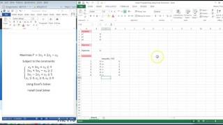 Solving Linear Programming Problem using Excels Solver [upl. by Leahcimnaes17]