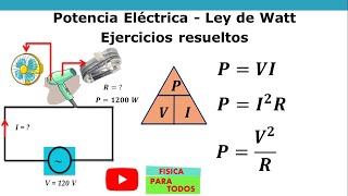 Potencia Eléctrica  Ejercicios resueltos [upl. by Christos]