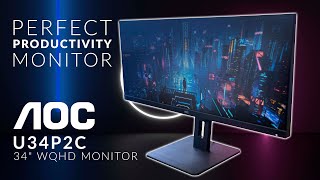 AOC U34P2C Unboxing amp Review  Ultrawide Monitor [upl. by Einahpts]