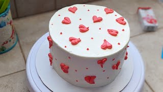 Onson Tort Tayyorlash  Qaymoqli Krem bilan tort yegish  Heart Cake [upl. by Jaco]