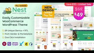 How to Install Nest  Grocery Store WooCommerce WordPress Theme StepByStep Guide [upl. by Ylelhsa]