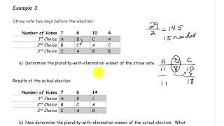 Plurality with Elimination Method Example 3 [upl. by Marylou]