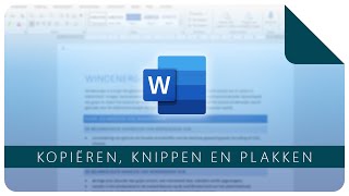 Kopiëren knippen en plakken  Microsoft Word [upl. by Aihsram]