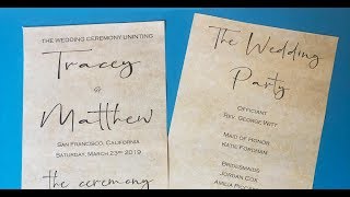 How to make a double sided wedding program using MS Word [upl. by Phira]