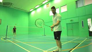 How to do a FOREHAND DROP Badminton Tutorial [upl. by Peppel81]