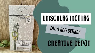 Umschlag Montag bei Creative Depot  Din Lang Gerade Lasche ❤️ [upl. by Odranar613]