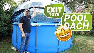 EXIT Pool Abdeckung Aufbau  Anleitung und Unboxing [upl. by Poock]