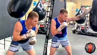 CANELO DEFENSIVE TRAINING  LOOKING SAUVE DRILLING HEAD MOVEMENT amp COMBINATIONS WORKOUT VIDEO [upl. by Oigroeg586]