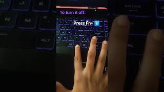 How To turn on your backlit keyboard on asus tuf gaming [upl. by Onitsoga]