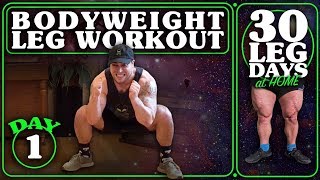 Bodyweight Leg Workout At Home  30 Days of Leg Day At Home Without Equipment Day 1 [upl. by Ervine283]