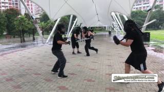 Chinese Broadsword vs Katana Practice Fight [upl. by Maryn]