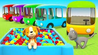 Car cartoons for kids amp Helper cars for kids Cartoon full episodes  Learn colors amp buses for kids [upl. by Brittani394]