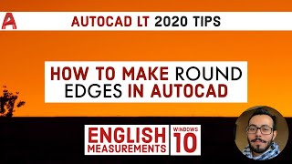 HOW TO MAKE ROUND EDGES IN AUTOCAD [upl. by Ayyn]