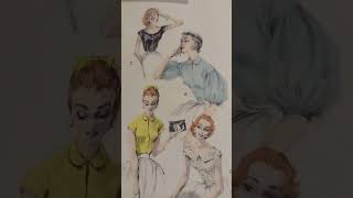 butterick Retro Fashion Inspiration puffedsleeves 50s blousedesign [upl. by Lura]