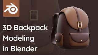 3D Backpack Modeling in Blender RealTime [upl. by Ader]