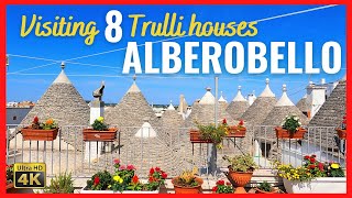 ALBEROBELLO Puglia Italy walking tour in 4k Inside Trulli houses [upl. by Recor]