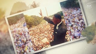 El reverendo Martin Luther King Jr Emblema mundial de los derechos inalienables [upl. by Cherilyn]