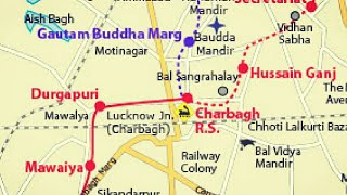 Lucknow Metro Route Map [upl. by Neelehtak]