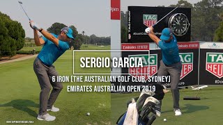 Sergio Garcia Golf Swing 6 Iron DTL amp FO Emirates Australian Open Sydney December 2019 [upl. by Nnylyram]