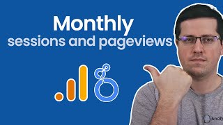 GA4 Monthly sessions and pageviews in Looker Studio [upl. by Ecirbaf]