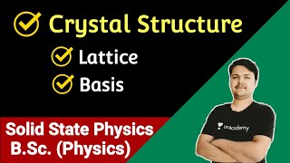 Crystal Structure  Lattice amp Basis  Solid State Physics  BSc Physics [upl. by Eelarol]