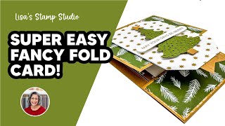 Make a Fancy Fold Christmas Card the Easy Way [upl. by Ereveneug]