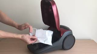 How to Change HEPA Cloth Bags for Kenmore Sears Vacuums Style C CQ 5055 50557 50558 by VEVA [upl. by Iruj296]