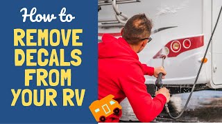 How To Remove Cracked Decals From RV [upl. by Nadaba]