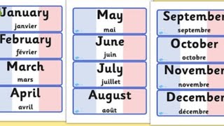 Learn Months of the year in french language French for beginners [upl. by Alletniuq74]