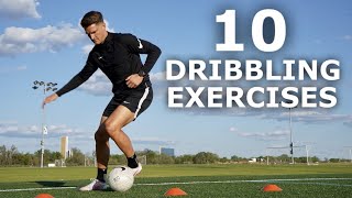 Improve Your Dribbling  10 Easy Close Control Dribbling Exercises [upl. by Cinelli]