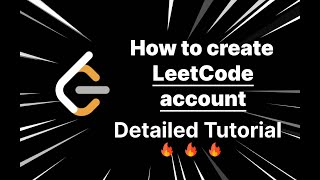 How to signup in Leetcode   Appropriate Way   Easy Explanation  Account Creation [upl. by Halpern296]