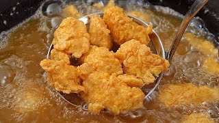 집에서 만든 KFC 팝콘 치킨 바삭한 물결이 한입쏙 순살이라 더 좋아요 Homemade KFC Popcorn Chicken Crispy Fried Chicken [upl. by Heurlin]