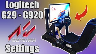 Assetto Corsa  Logitech G29 G920 BEST Force Feedback Wheel Settings And Setup  PS4 [upl. by Ymot]