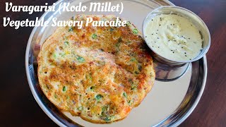 Varagarisi kodo millet Easy Breakfast Recipe  Millet Vegetable Pancake  Gluten Free Recipe [upl. by Annasoh962]