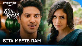 Sita Ramam  Sitas Surprise Visit To Meet Ram  Dulquer Salmaan Mrunal Thakur  Prime Video [upl. by Akinom271]