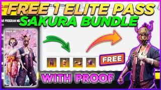 100 Live ProofFree Sakura Bundle  How to Get Free Sakura Bundle  Free Bundle in Free Fire  ff [upl. by Bury]