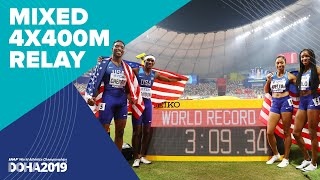 Mixed 4x400m Relay Final  World Athletics Championships Doha 2019 [upl. by Hanikas]