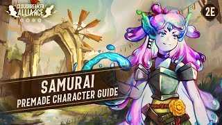 Samurai Premade Character  Cloudbreaker Alliance TTRPG Beginners Guide EP2E [upl. by Akihsay427]